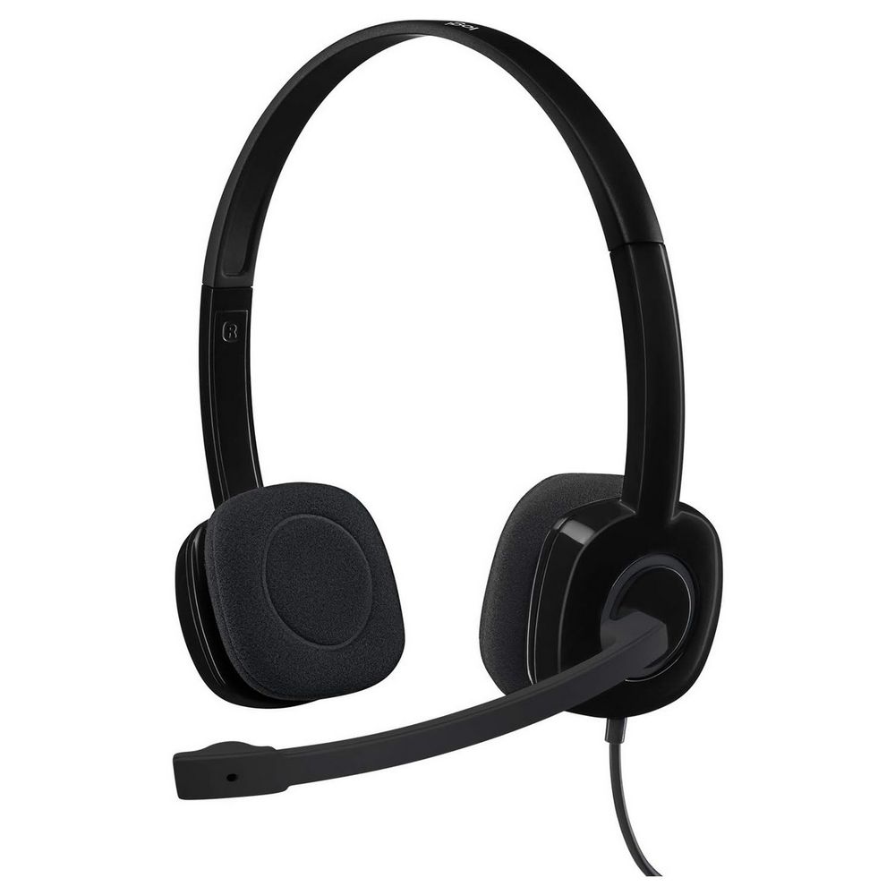 Гарнитура проводная LOGITECH Headset H151 Stereo черный (1xJack 3.5mm, кабель 1,8м) (981-000587)