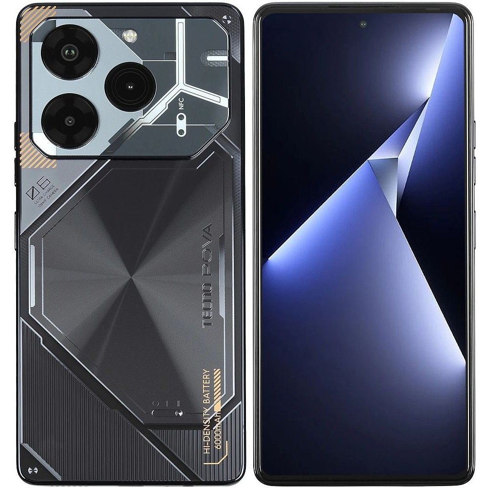 Смартфон Tecno Pova 6 Pro 5G 256Gb 12Gb серый моноблок 3G 4G 2Sim 6.78" 1080x2436 Android 14 108Mpix 802.11 a/b/g/n/ac NFC GPS GSM900/1800 Protect FM microSD max1024Gb