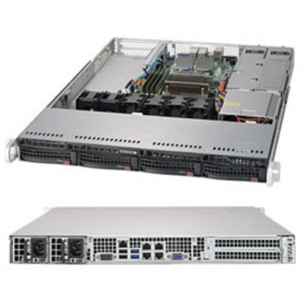 Платформа системного блока SuperMicro SYS-5019S-W4TR 1U Rackmount  CSE-815TQC-R504WB3  X11SSW-4TF SATA3