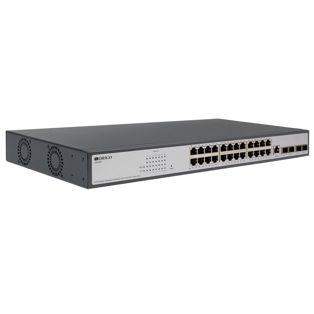 Коммутатор ORIGO Bad Pack OS3228P/250W/A1A Управляемый L3 PoE-коммутатор24x1000Base-T PoE+, 4x10G SFP+,PoE-бюджет 370 Вт/250 Вт bp