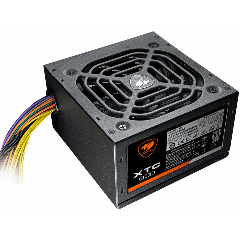 Блок питания Cougar XTC 600 (ATX v2.31, 600W, Active PFC, 120mm Fan, Power cord, 80 Plus, Japanese standby capacitors) [XTC600] BULK