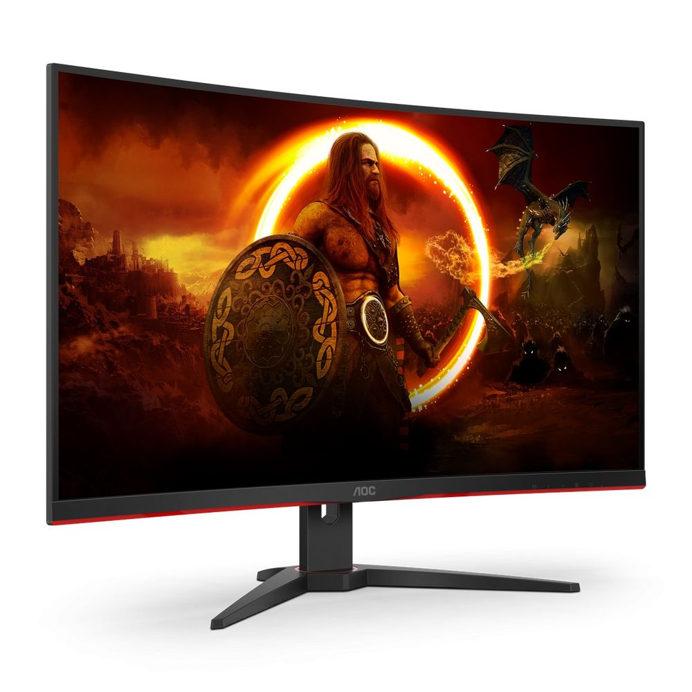 Монитор AOC 31.5" CQ32G2SE/BK Black (VA, 2560x1440, HDMI+HDMI+DP, 1 ms, 178°/178°, 250 cd/m, 3000:1 (80M:1), 165Hz, MM, Curved) (118439)
