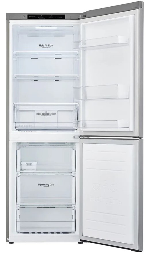 Холодильник LG GC-B399SMCL серебристый двухкамерный 202/104л морозилка снизу, No Frost