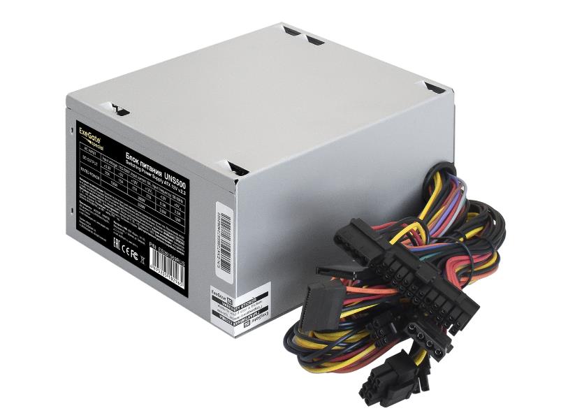 (Из ремонта, рабочий, гарантия 14 дней) Блок питания 500W Exegate Special UNS500, ATX, 12cm fan, 24p+4p, 6/8p PCI-E, 3*SATA, 2*IDE, FDD