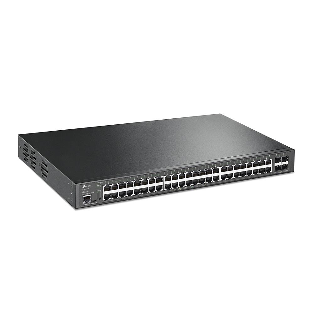 Коммутатор PoE+ TP-Link JetStream 48-портовый гигабитный управляемый коммутатор уровня 2+ с четырьмя слотами SFP+ 10 Гбит/с