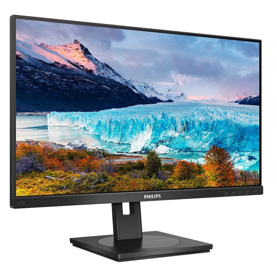 Монитор Philips 27" 272S1M, 16:9, IPS, FHD, 4ms, 300cd, 75Hz, VGA, DVI, HDMI, DP, USB, SPK, HAS