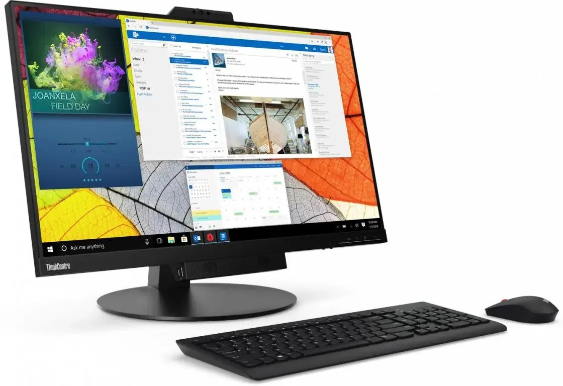Монитор 27" Lenovo ThinkCentre 11JHRAT1UK IPS 2560x1440, 60 Гц, 4 мс, 16:9, 350 кд/м², HDMI, DP, 3.5 Jack, USB Hub (2x USB 3.1), динамики (2x2 Вт), веб-камера, микрофон, черный