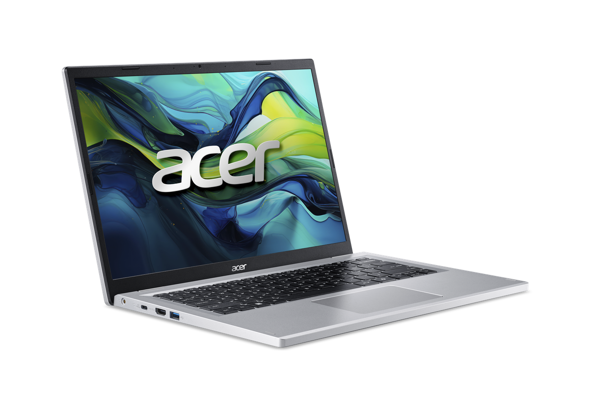 Ноутбук Acer Aspire AG14-21P-R4XC, 14" (1920x1200) TN/AMD Ryzen 3 7320U/8 ГБ DDR5/256 ГБ SSD/AMD Radeon Graphics/Без системы, Серебристый (NX.KXDCD.008)