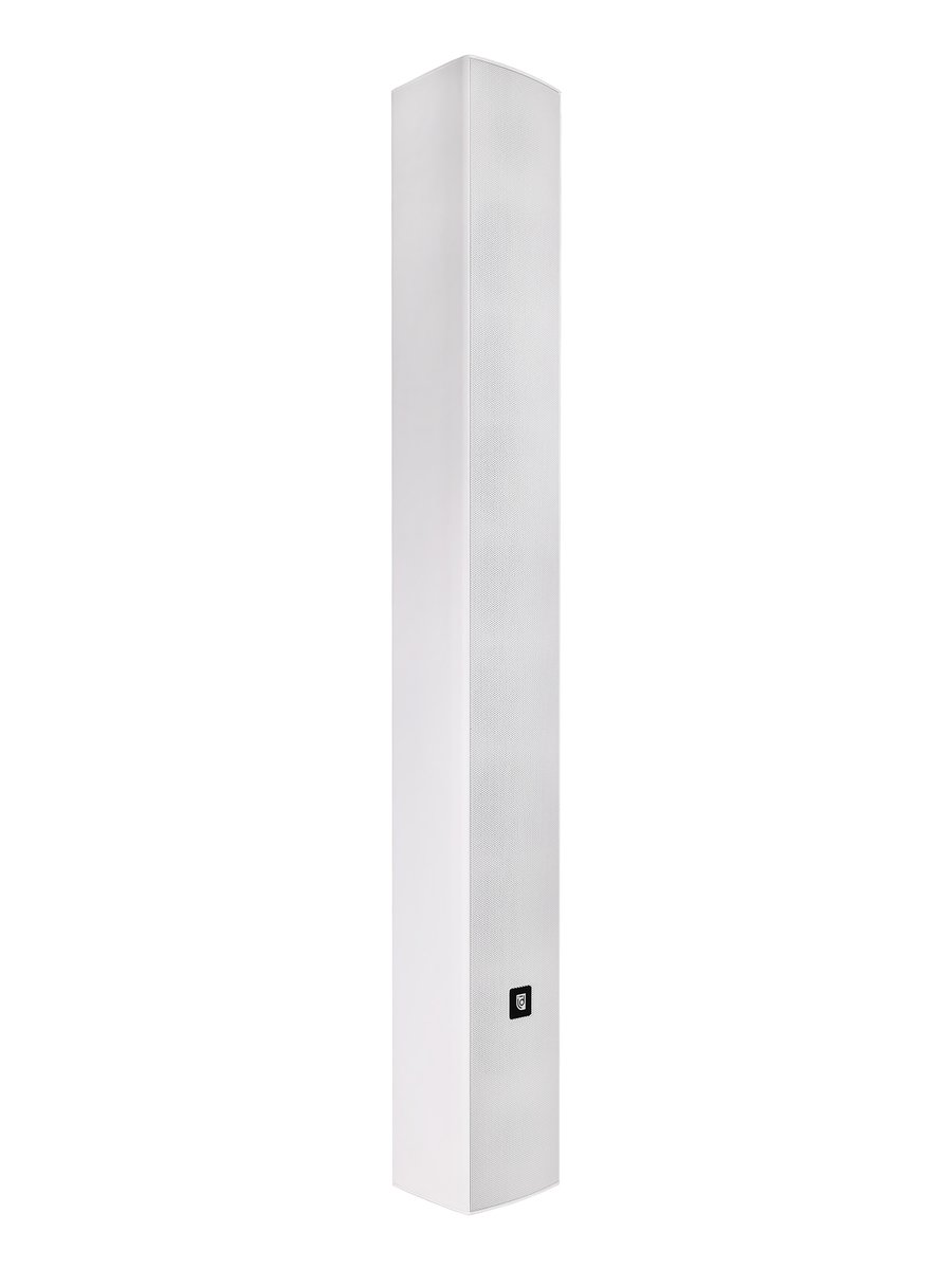 Звуковая колонна Intrend [ITSPK-VA84-W] активная, управляемая, встроенный DSP, 8x4", 320 Вт RMS, вход DANTE, SPL 121dB, 120Hz16kHz, 120°х20° (+/-20°) (HxV), цвет белый, крепление в комплекте