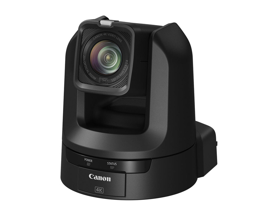 PTZ-камера Canon [CR-N300BK] 4K PTZ камера, 1/2.3" СMOS сенсор, 2160/30p, зум 20x, угол обзора 65.6°, 3G-SDI, HDMI, USB-C, SRT, NDIHX, встроенный автотрекинг, PoE+, цвет черный