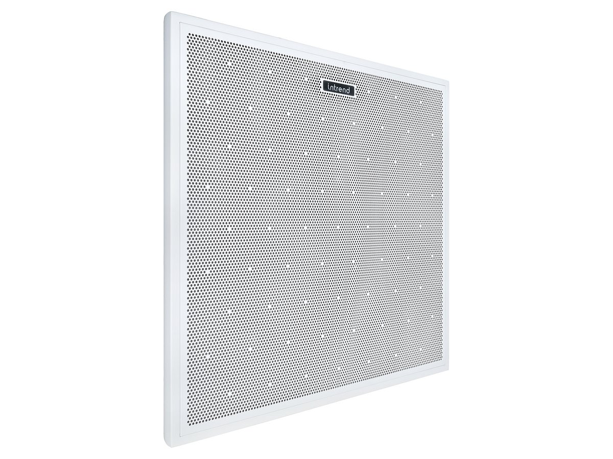 Микрофонный массив Intrend [ITMIC-ARC129] потолочный, 129 капсюлей, подключение Dante/USB, Line IN/OUT, Sound reinforcement (17 зон), Noise reduction, Feedback suppression, AEC, WebUI, RS485, питание POE/12-48V, размер 60х60 см