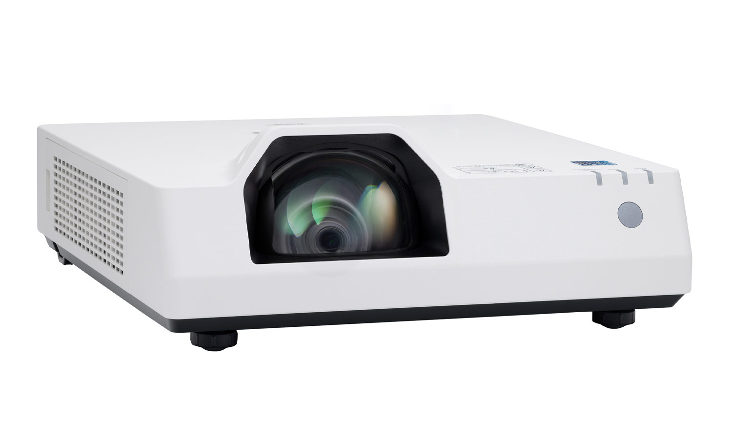 Лазерный проектор Panasonic [PT-TMW380] 3LCD 3800 Lm, WXGA (1280x800), 3000000:1; Короткофокусный TR 0,43:1; HDMI x2; VGA IN D-Sub 15pin x2; Audio IN x2/OUT x1; USB(A) Viewer/Power 5V 2A /Wi-Fi option; RS232; RJ45; mono 10W; 35/24dB;4,9 кг.