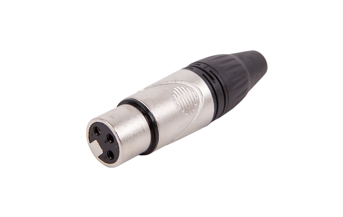Разъем аудио FORCE CFA-022, XLR (F), серебряное покрытие