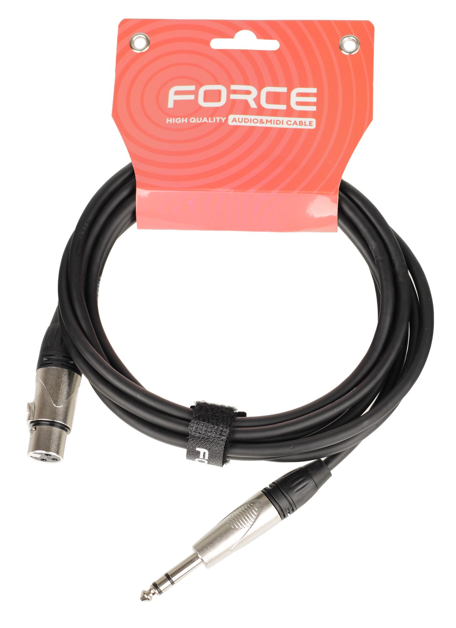 Кабель микрофонный FORCE FMC-15/3, 1/4" TRS - XLR, 3 м
