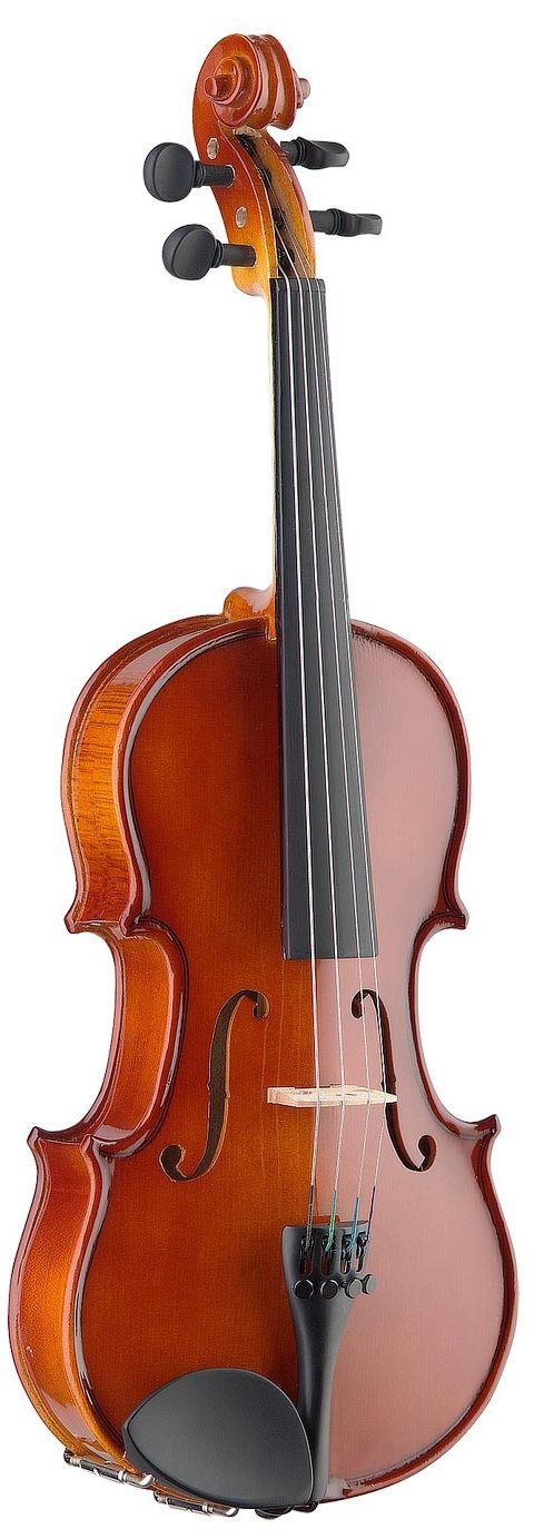 Скрипка STAGG [VN-1/4] размер 1/4, верхняя дека ель, нижняя дека и обечайка массив клена, гриф клен, бридж клен, струнодержатель металлический с подстройкой, цвет натуральный, в комплекте смычок, канифоль, стандартный мягкий футляр