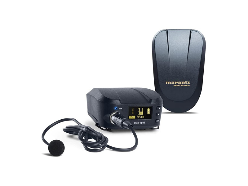 Радиосистема накамерная [PMD750XEU] Marantz Professional [PMD-750] для DSLR камер, электретный, всенаправленный, 2.401 - 2.483 ГГц, 24бит/96кГц, 110 дБ, АЧХ приемника и передатчика 50 Гц - 18 кГц, SPL 130 дБ