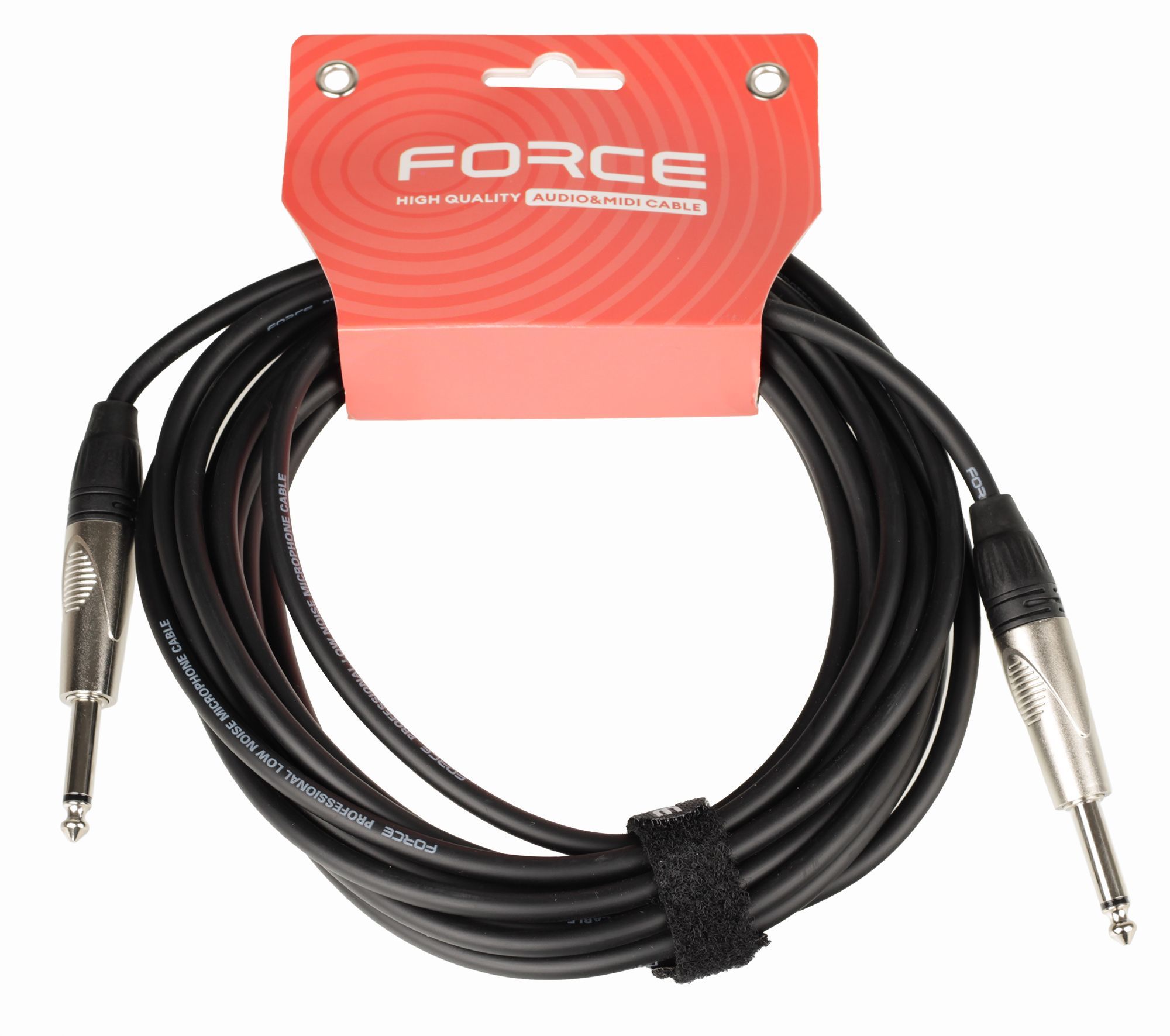 Кабель гитарный FORCE FGC-09/6, 1/4" TS Jack, 6 м, OFC