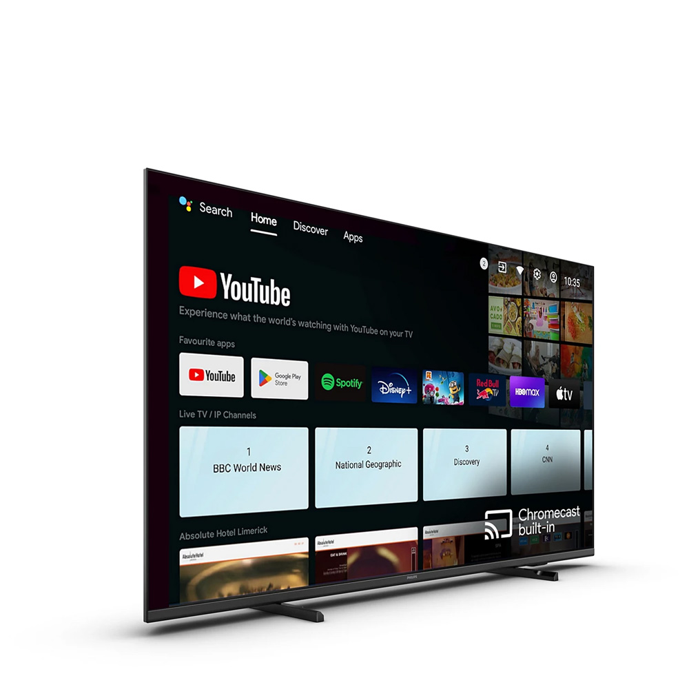 50” 4K Ultra HD LED, 3840x2160p, 350  кд/м²,  16 ГБ, Android TV™ 11 ®,  IPTV with Chromecast, Ext. Lifetime, Google Play