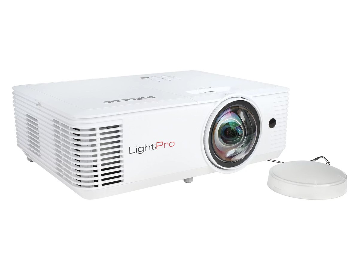 Проектор InFocus [IN0046ST] DLP, WXGA, 4300 lm, 30 000:1, 0.521:1, 2xHDMI 1.4, VGA in/out, Composite Video, 3.5mm in/out, USB-A, RS-232, RJ-45, лампа 15 000ч.(ECO mode), 10W, 27дБ, 2,9 кг, PJ-Link, БЕЛЫЙ