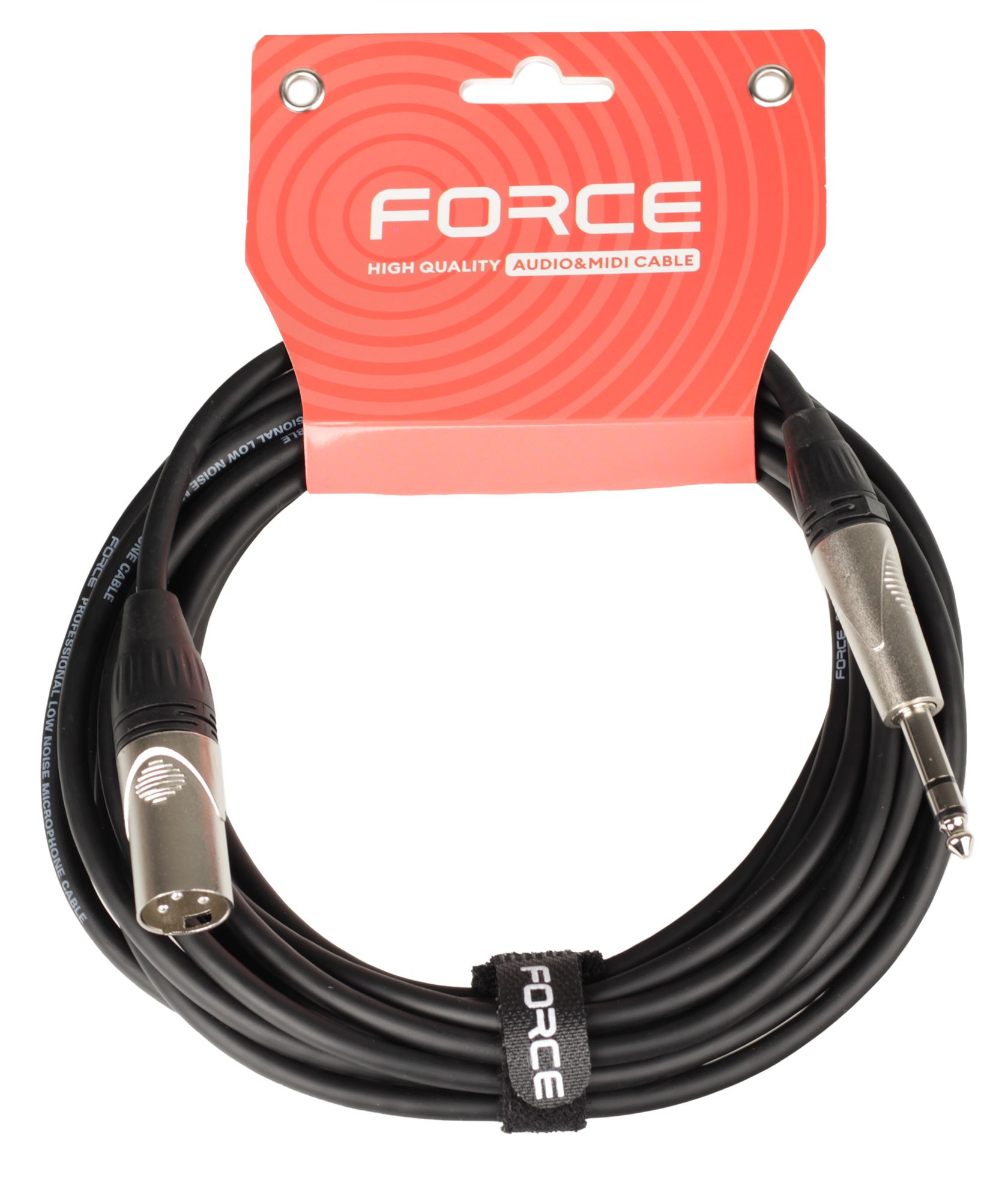 Кабель аудио FORCE FMC-07/6, 1/4" TRS - XLR, 6 м