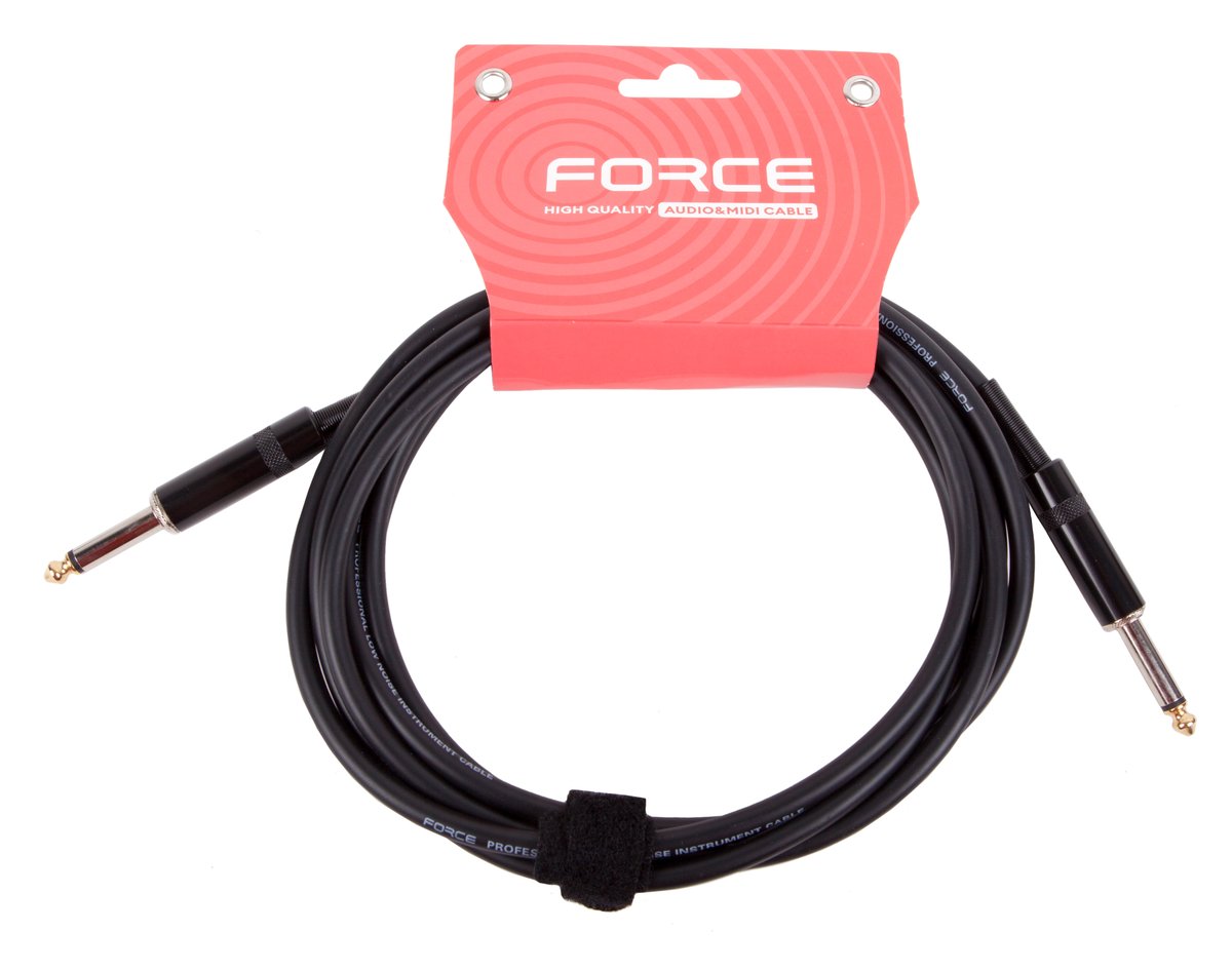 Кабель гитарный FORCE FGC-05/3, 1/4" TS Jack, 3 м