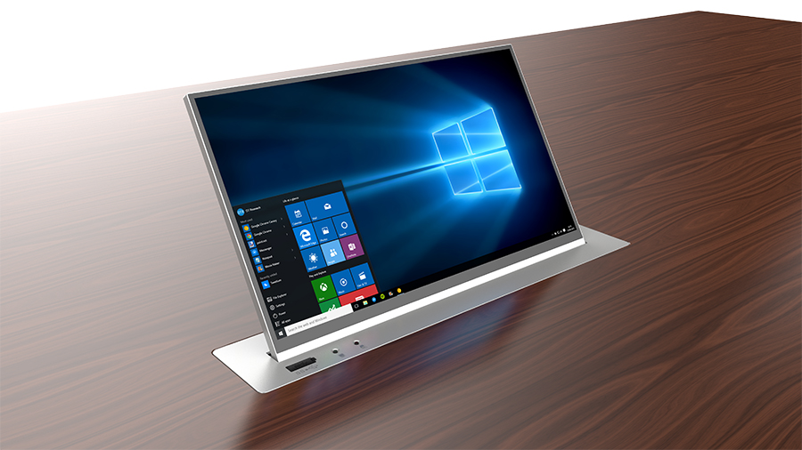 Немоторизованный врезной монитор Genius Manual Wize Pro [WR-15GM Touch] 15,6" угол наклона: ручной, 0-60 градусов, Full HD, сенсорный экран, серебристый