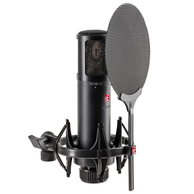 Микрофон конденсаторный sE Electronics [SE 2300] 20 Гц - 20 кГц, кардиоида, восьмерка, всенаправленная, комплектация: металлический поп-фильтр, держатель типа паук, резьбовой переходник на микрофонную стойку