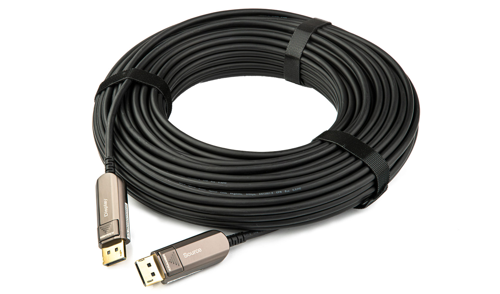 Малодымный кабель DisplayPort 1.4 [97-0415262] Kramer Electronics [CLS-AOCDP/UF-262] активный оптоволоконный, с поддержкой 8K60, 80 м