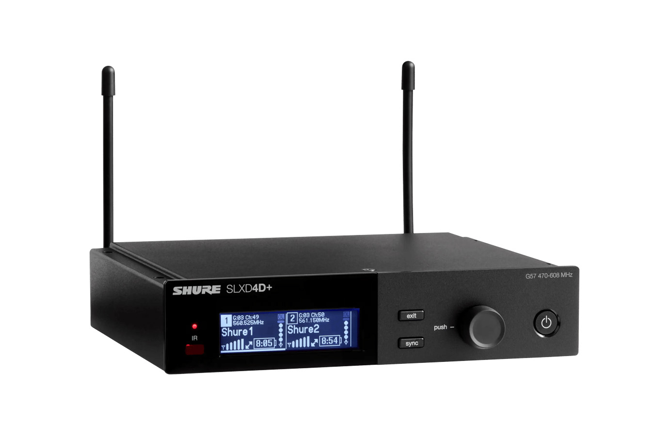 Цифровой двухканальный приемник SHURE [SLXD4D+E=-G65] 470 - 606 МГц