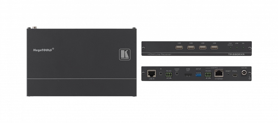 Приёмник Kramer Electronics [TP-590RXR] HDMI, Аудио, RS-232, ИК, USB по витой паре HDBaseT; поддержка 4К
