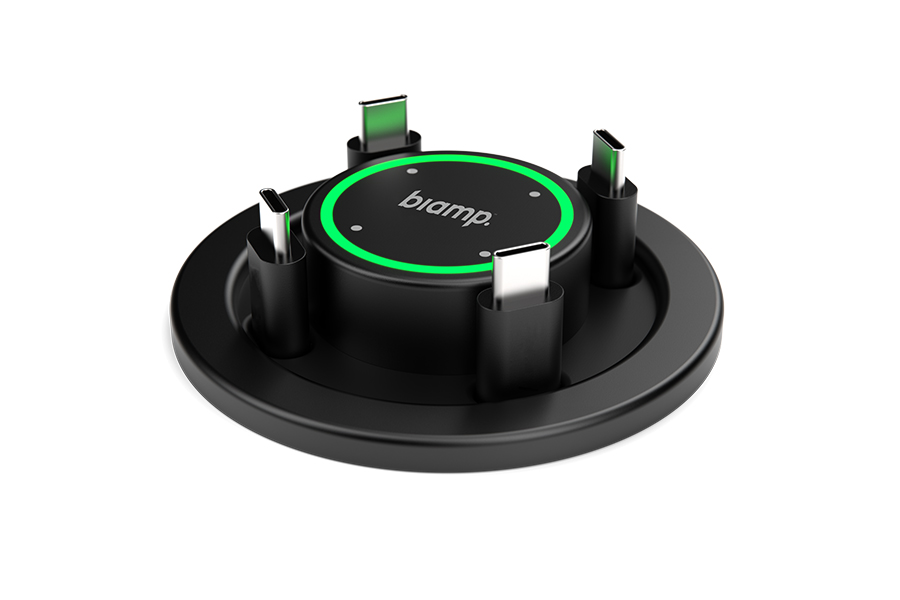 Концентратор для совместного использования экрана Biamp [EasyConnect MPX 200] с интегрированной функцией зарядки, управления кабелями и контроля оборудования конференц-зала (ранее менеджер подключений Delo, с вилкой ЕС)