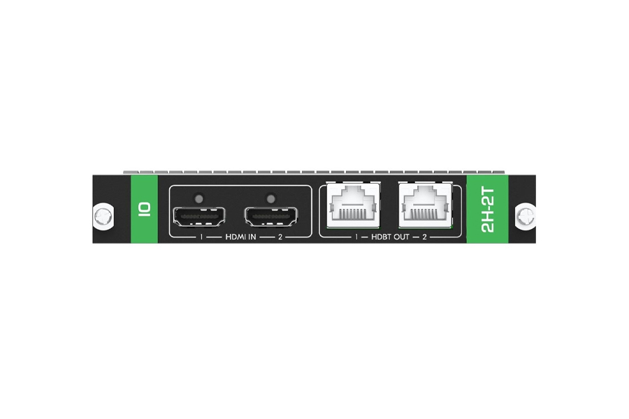 Модуль Kramer Electronics [MC3-2H-2T/STANDALONE] c двумя масштабируемыми входами HDMI и двумя выходами HDBaseT (витая пара), передача HDMI, аудио, двунаправленного RS-232, Ethernet и ИК; увеличенное расстояние передачи, поддержка 4К60 4:4:4, PoE (требу