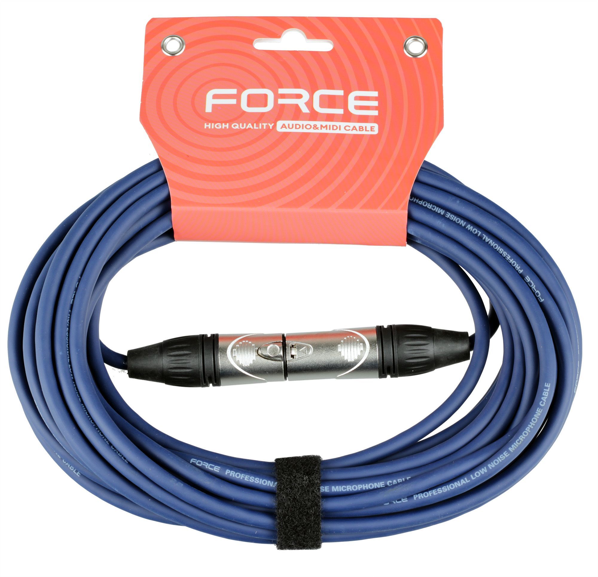 Кабель микрофонный FORCE FMC-05/10 BL, XLR(M)-XLR(F), 10 м, синий