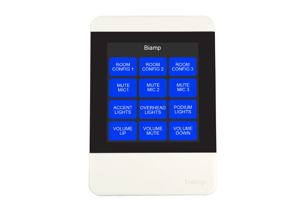 Панель управления BIAMP [Apprimo TEC-X 2000 Black] сенсорная, touchscreen, до 12 программируемых сенсорных кнопок, PoE, Ethernet, цвет черный