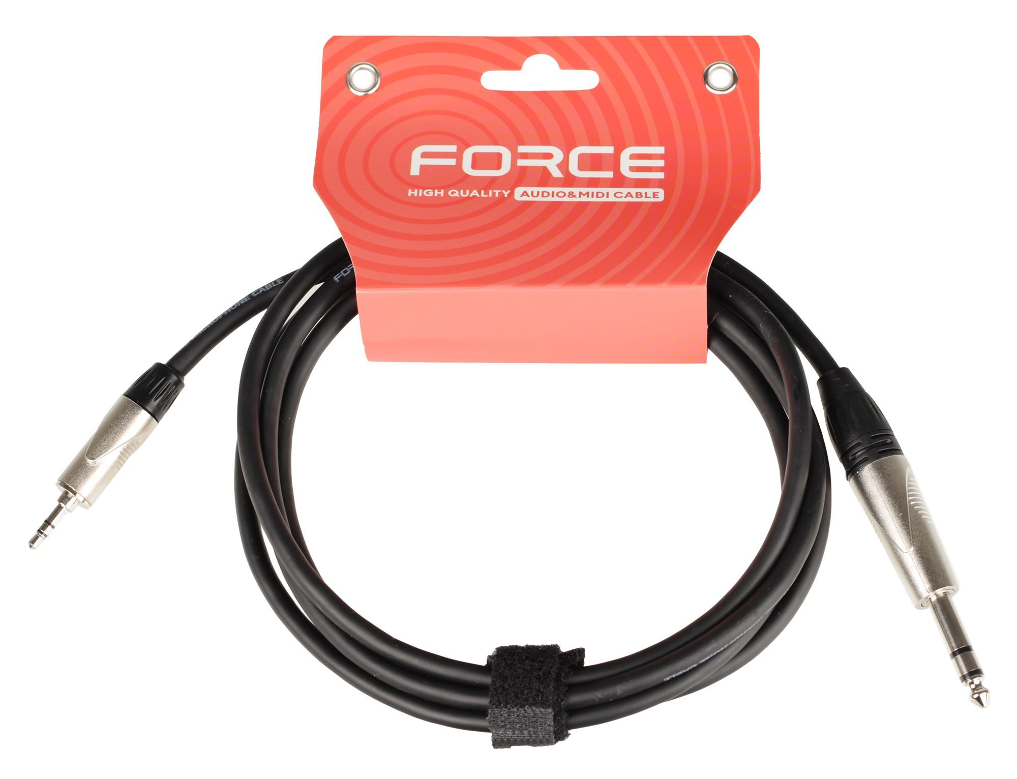 Кабель аудио FORCE FLC-150/2, Jack 6.3 мм - mini Jack 3.5 мм, 2 м
