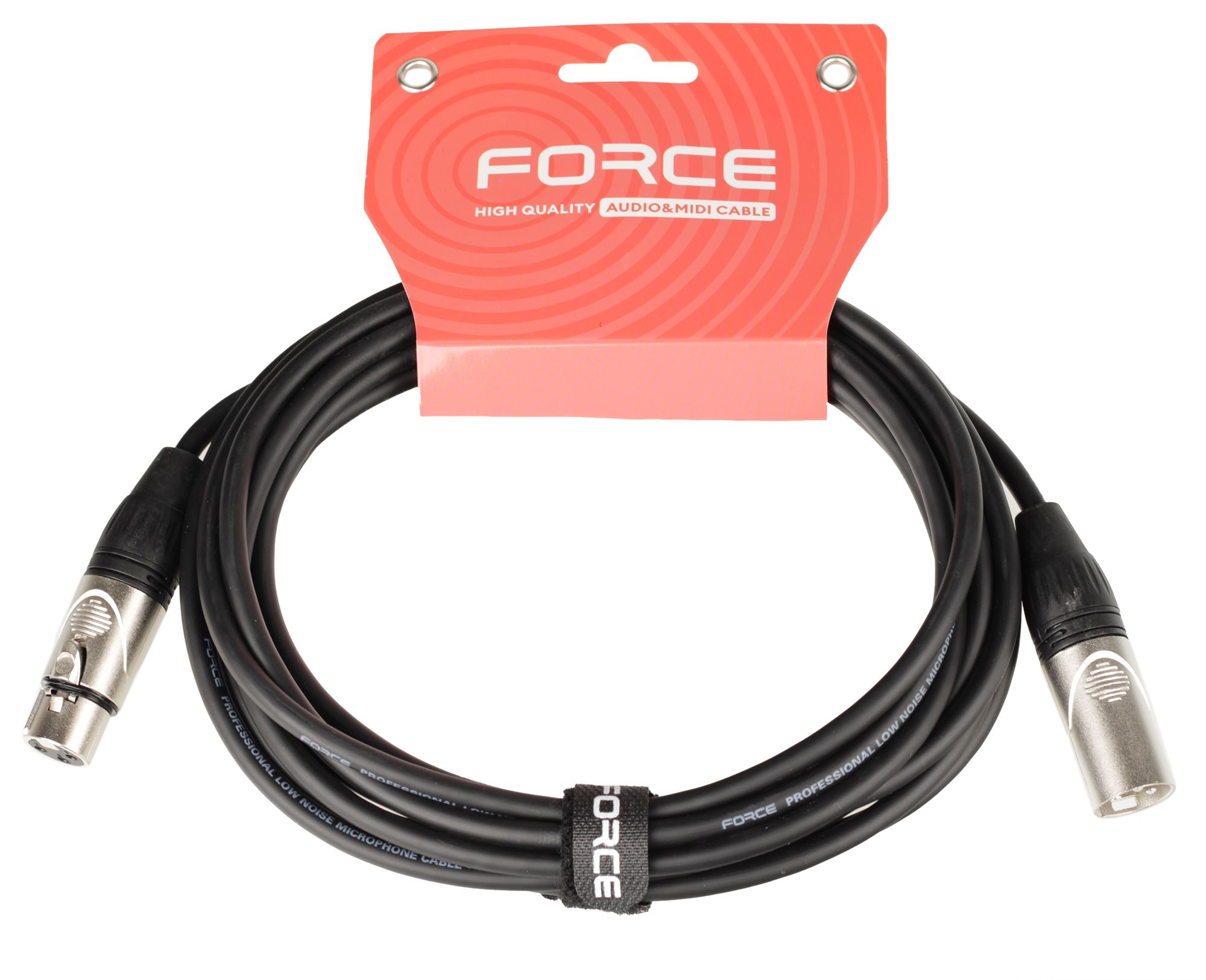 Кабель микрофонный FORCE FMC-05/4.5, XLR(M)-XLR(F), 4.5 м, черный