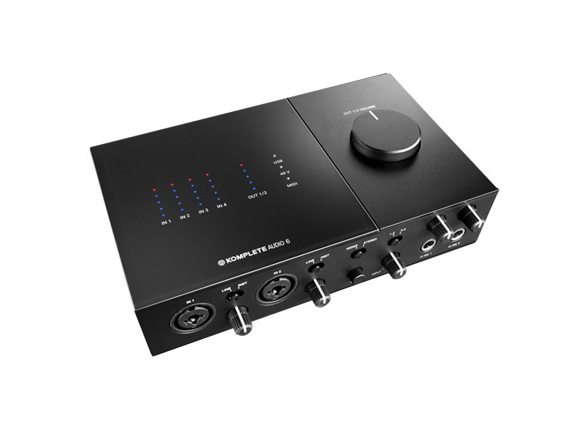 Аудиоинтерфейс USB [26440] Native Instruments [Komplete Audio 6 MK2] 24бит/192кГц, 2x XLR /1/4" TRS Jack mic +48В /inst/line входа, 2x 1/4" TRS Jack линейных входа, 4x 1/4" TRS выхода, S/PDIF, MIDI вход/выход, 2x 1/4" TRS выхода на наушники