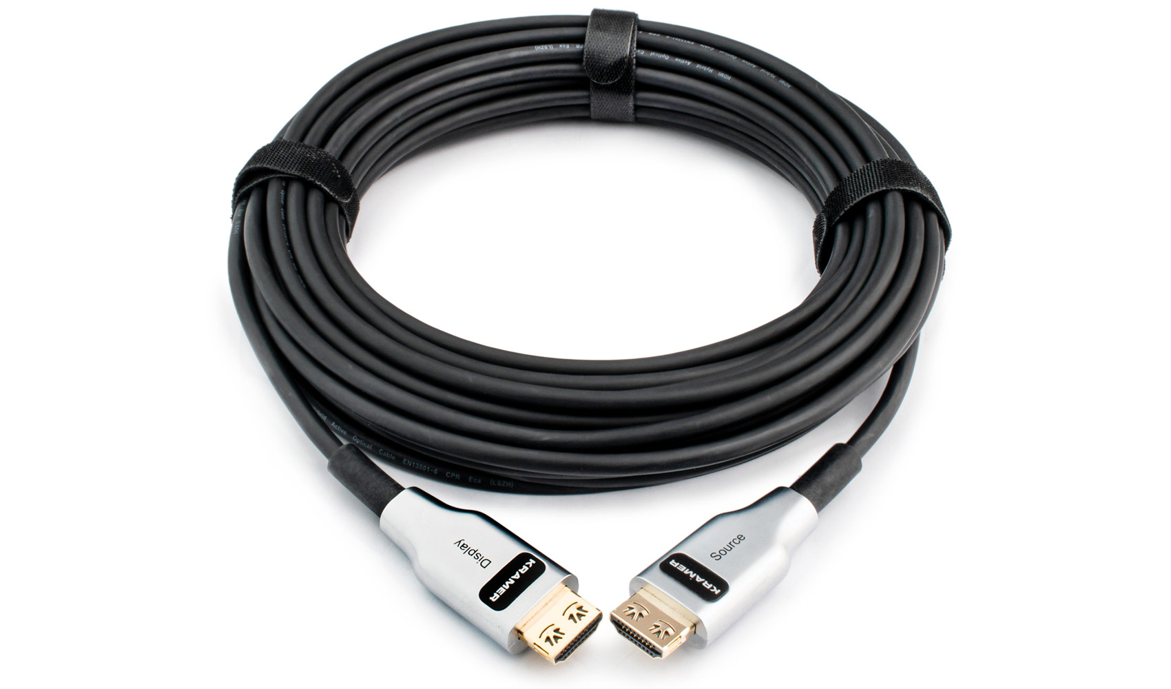 Малодымный сверхвысокоскоростной гибридный кабель для передачи сигнала HDMI [98-042600295] Kramer Electronics [CLS-AOCH/UF-295], поддержка 8K60, HDCP, 90 м