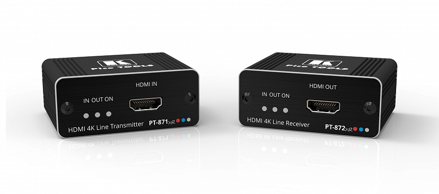 Комплект Kramer Electronics [PT-871/2XR-KIT] из передатчика и приемника HDMI по витой паре DGKat 2.0; поддержка 4К60 4:4:4