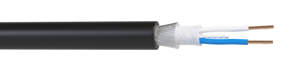 Кабель балансный микрофонный Wize [WMC2250P] 50 м, 22 AWG, 0.34 мм2, диаметр 6.5 мм, экран, медь 19 x 0.15 мм, черный, бухта