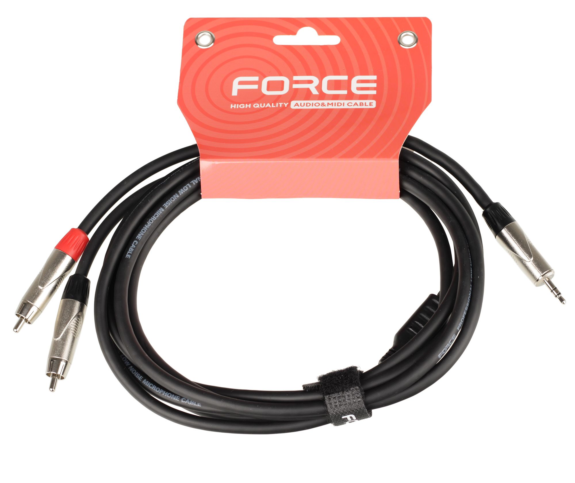 Кабель аудио FORCE FLC-18/3, mini Jack 3.5 мм - 2×RCA, 3 м