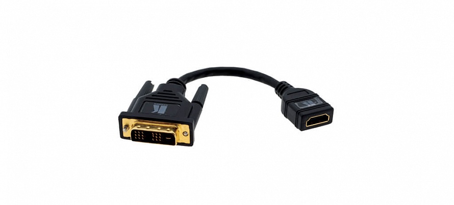 Адаптер для цифровых интерфейсов [99-9497101] Kramer Electronics [ADC-DM/HF] DVI вилка на HDMI розетку