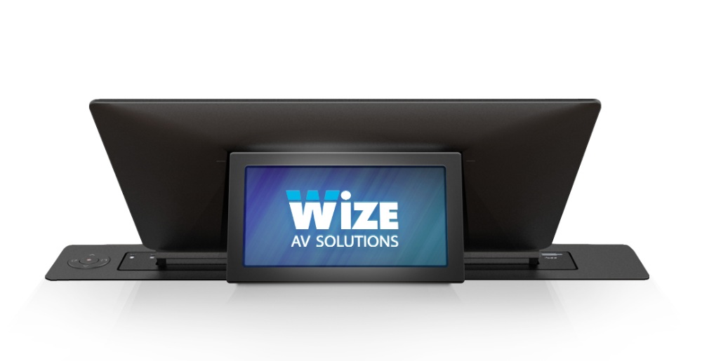 Моторизированный выдвижной монитор Brio Sign Wize Pro [WR-15BRS Touch] 15,6" c доп.7"монитором с задней стороны, наклона 0-30°, толщина корпуса 9мм,габаритные/установочные размеры 570х97х4/555х87мм, центральное/дистанц. управление, Full HD,черный
