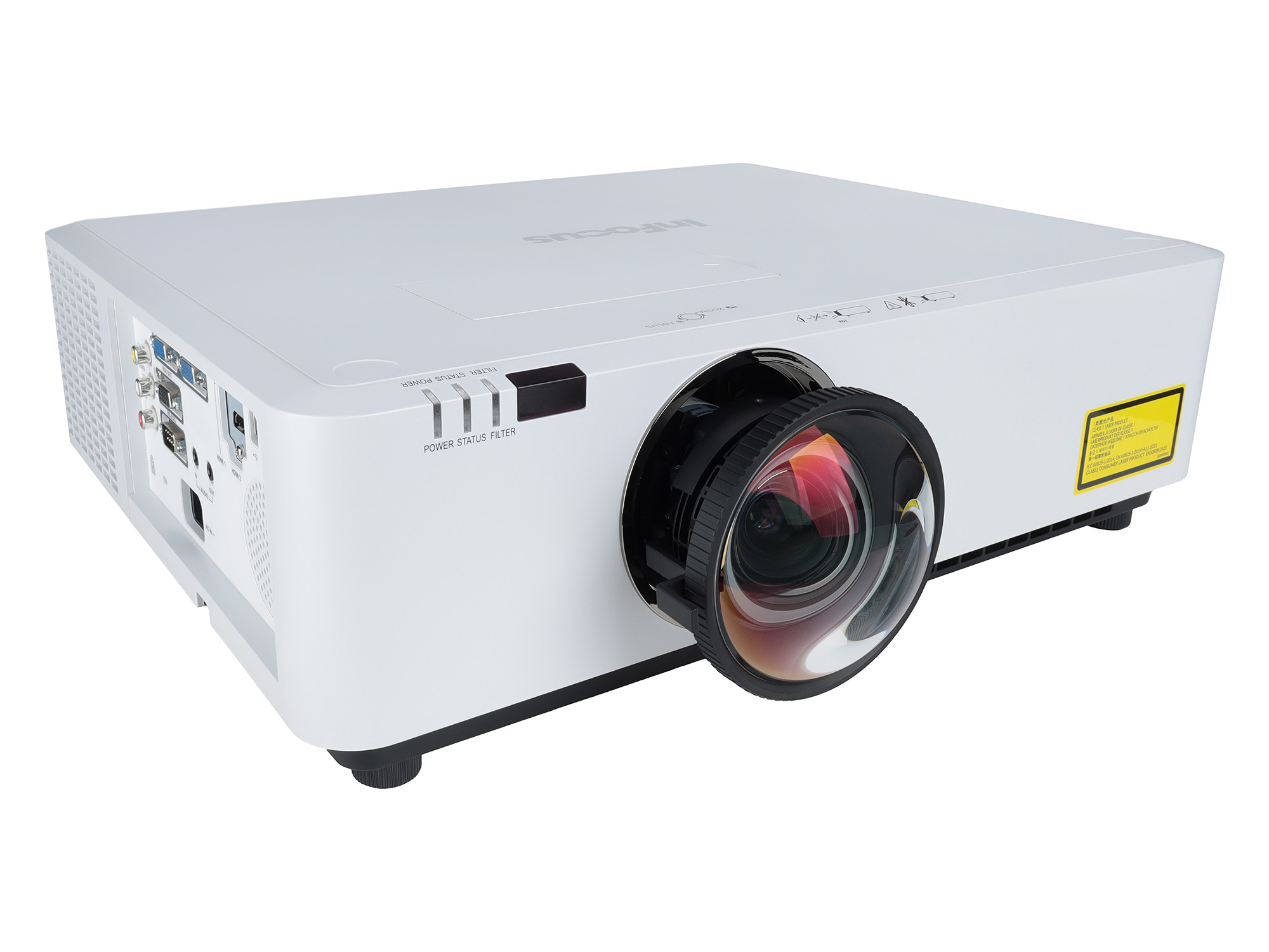 Лазерный проектор InFocus [IN6009] [без объектива], DLP, WUXGA, 8500 lm, 5 000 000:1, HDMI x2, VGA in x2, RS232 x1, Audio in/out, VGA out x1, USB-A x1, 10 кг, белый