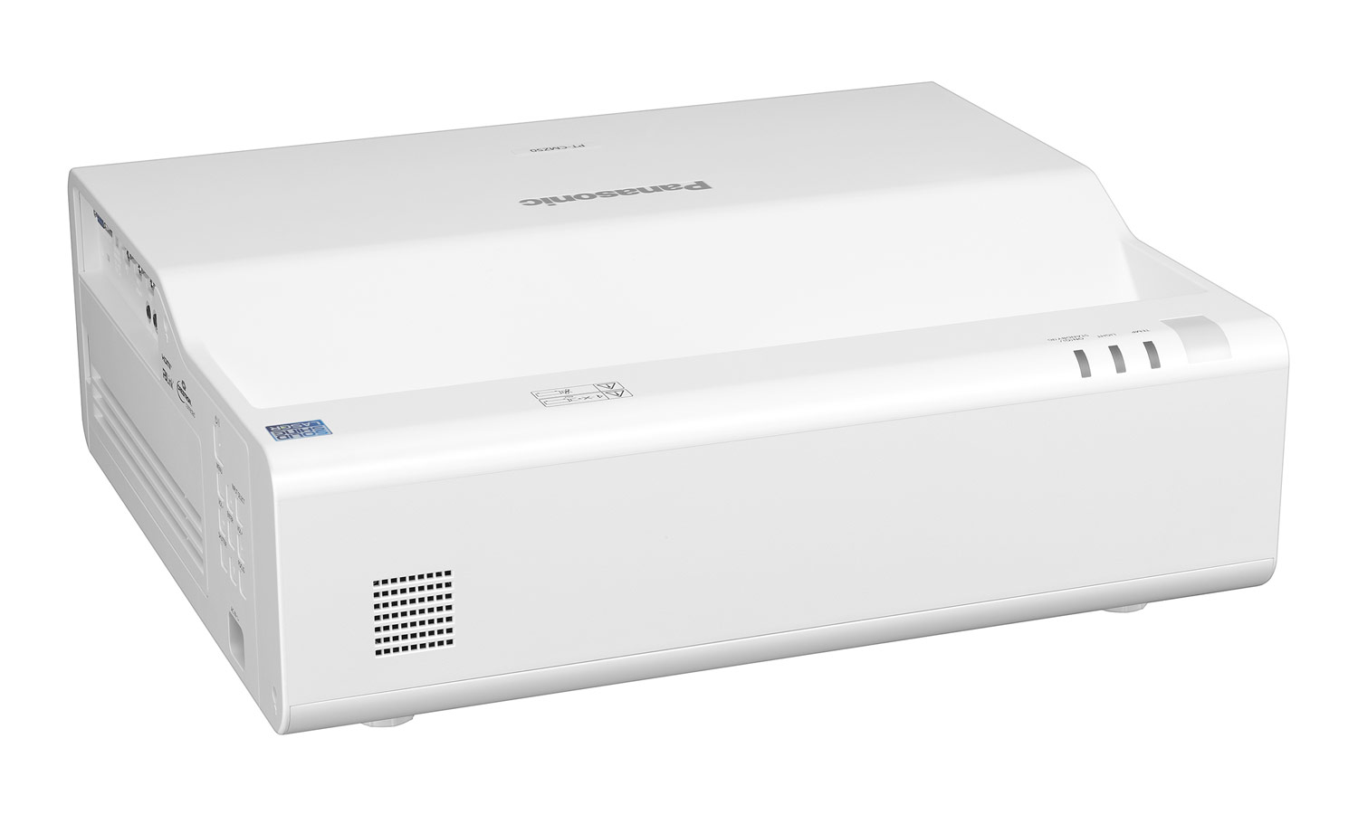 Лазерный проектор Panasonic [PT-CMZ50EJ] 3LCD 5200 Lm, WUXGA (1920x1200), 3000000:1; Ультракороткофокусный TR 0,235:1; HDMI x2; VGA IN D-Sub 15pin x1; Audio IN x1/OUT x1;DIGITAL LINK;USB(A) Power 5V 2A/Wi-Fi option;RS232;RJ45;mono 10W;35/26dB; 9,5кг. бел