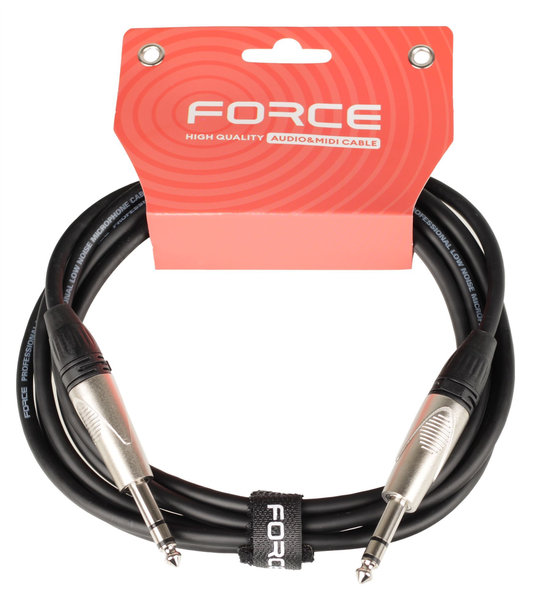 Кабель аудио FORCE FLC-101/3, 1/4" TRS Jack, 3 м