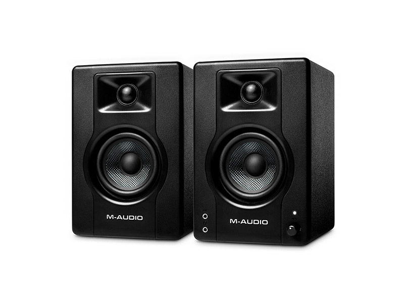 Акустическая система [BX3PAIRXEU] M-audio [BX3 (пара)] (активный+пассивный), 2-х полосные, 25 Вт, 88-22000 Гц, 3,5"+1" входы: 2x1/4"линейный вход, 2xRCA линейный вход