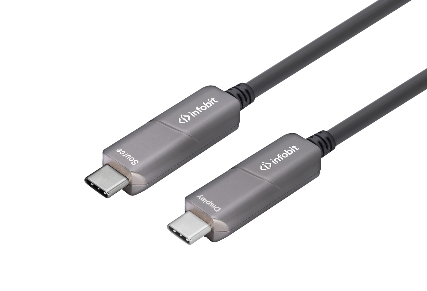 Кабель активный оптический USB 3.1 CM-CM, совместим с DP1.2, 21,6 Гбит/с (5,4 Гбит/канал), поддерживает аудио и видео, без PD, совместим с USB 2.0, 5 м
