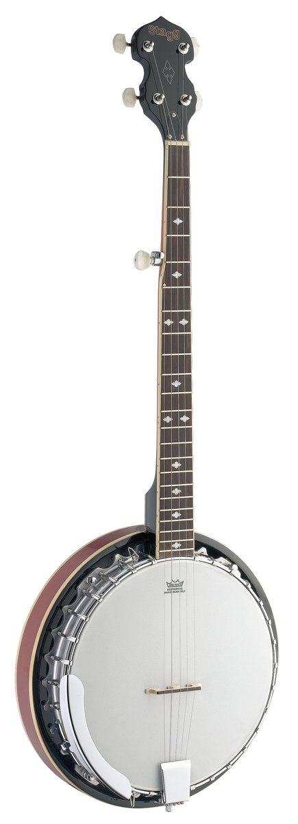 Банджо STAGG [BJM-30 DL] 5-ти струнное Bluegrass Banjo Deluxe, 22 лада, мензура 660 мм, корпус красное дерево, пластик 11" REMO, отделка натуральная глянцевая, гриф нато, накладка палисандр, бридж клен и черное дерево, колки Open-gear