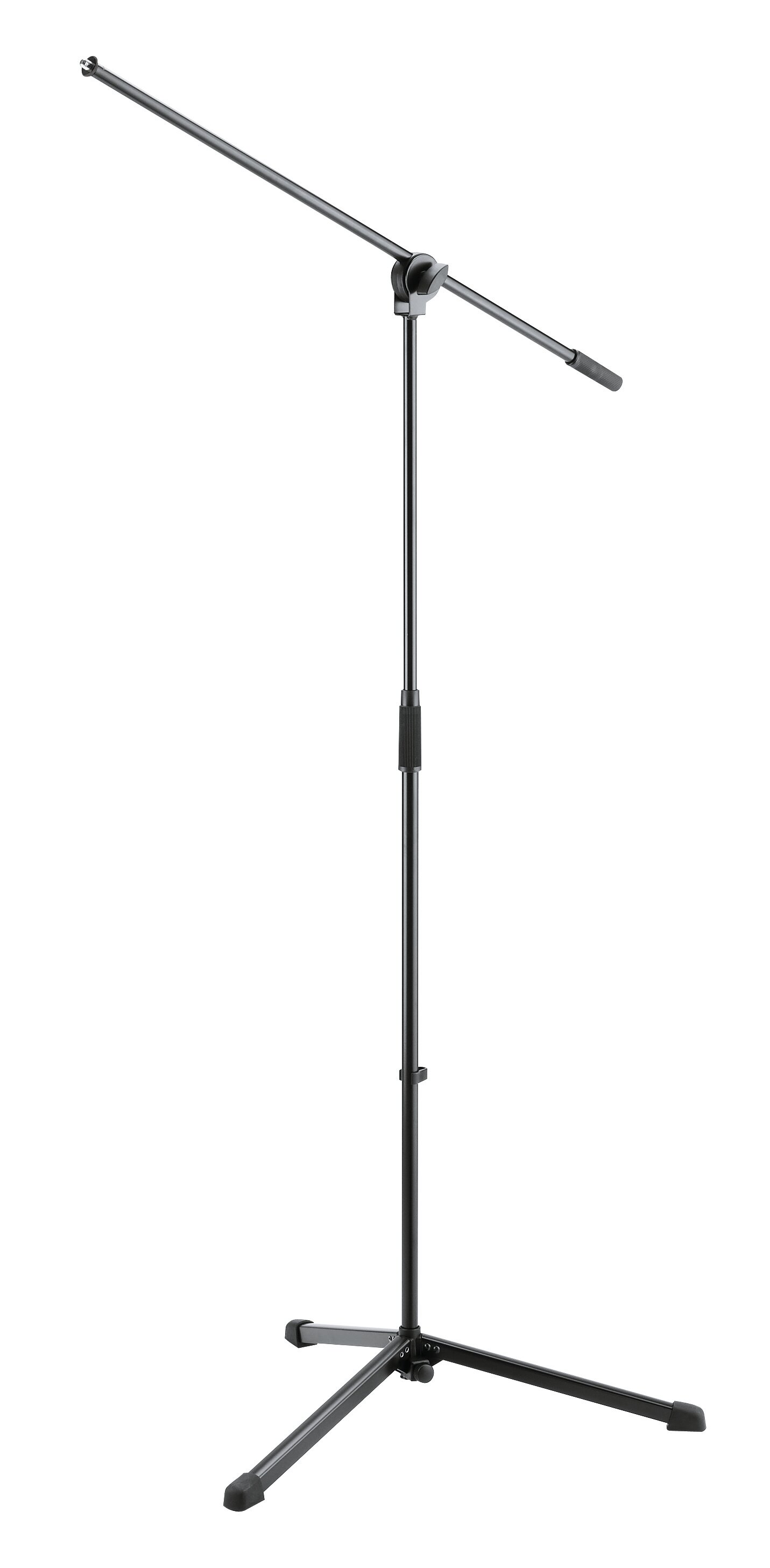 Микрофонная стойка "журавль" K&M [25400-300-55] высота от 890 до 1600 мм, длина стрелы 680 мм, складная конструкция, материал стойки - сталь, цвет черный